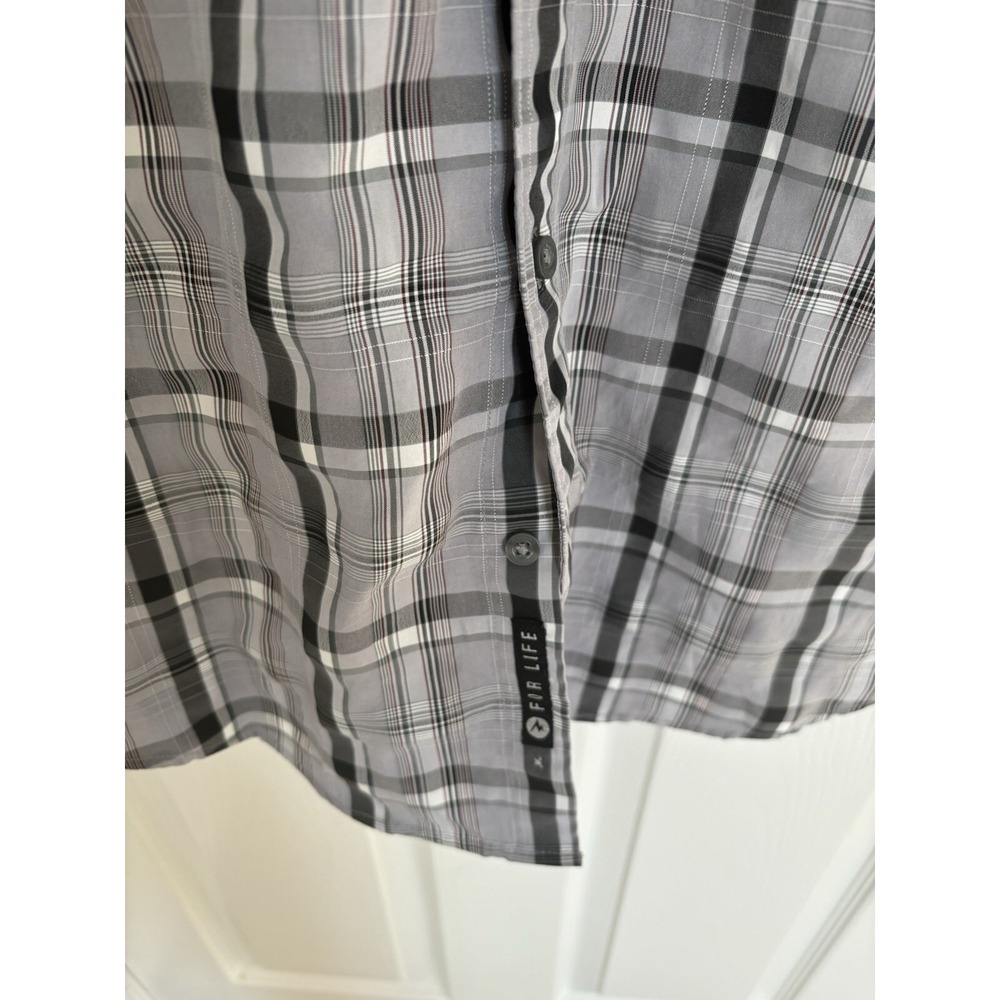 Marmot Mens Plaid Button Up Shirt Size M Gray Lightweight Outdoor Hiking Camping - Picture 6 of 9